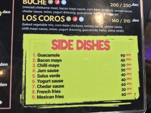 Side Dishes at Taco's Jam in Skopje