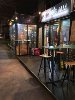 Outside at Taco's Jam in Skopje