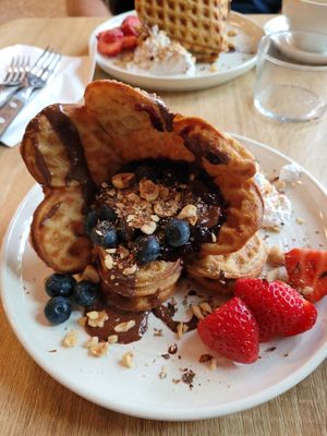 Waffles at Håndbakt in Oslo
