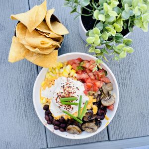 Fajita Bowl - yum!  at Besina in Providence