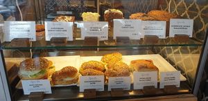 Paninis, bagels and cake at Spatz in Cologne
