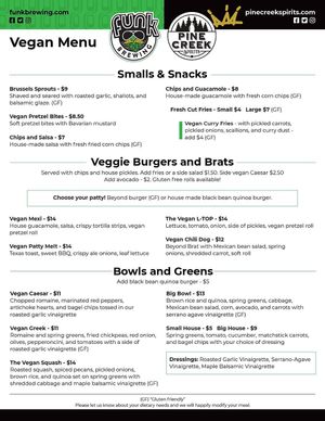 Current as of 10/23/22 at Pine Creek Spirits in Elizabethtown