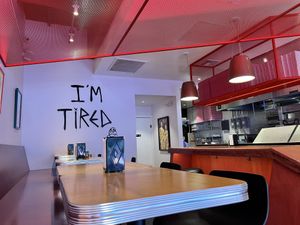 Restaurant interior  at Hot Tongue Pizza in Los Angeles