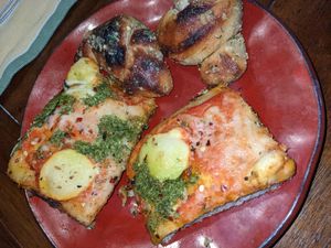 The Sicilian was still amazing reheated in the microwave. at Hot Tongue Pizza in Los Angeles