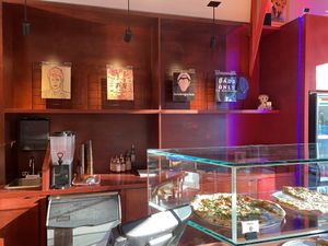 Pizza Themed Artwork  at Hot Tongue Pizza in Los Angeles