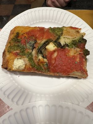 Sicilian slice  at Hot Tongue Pizza in Los Angeles