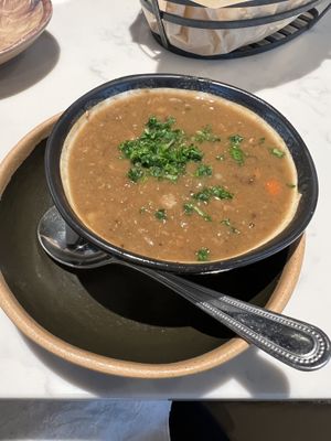 Lentil soup cup  at Meddys - Washington Ave in Wichita
