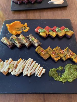 Omakase Cofu (eggplant and Salmon were my fav)  at Cofu in Vancouver