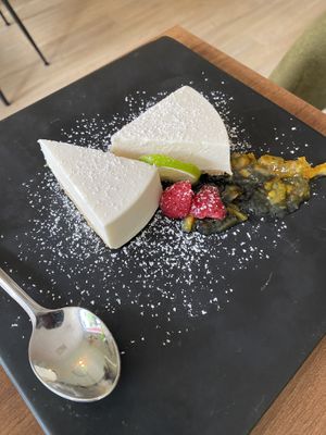 Vegan cheesecake !  at Cofu in Vancouver