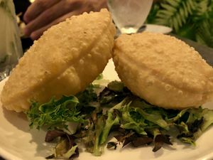 Arepa de coco  at Areyto in San Juan
