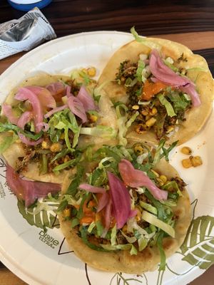 Veggie tacos  at Shaka Tacoz in Captain Cook