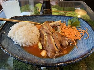 Mock duck in a sweet and sour sauce   at Secret Garden in Munich