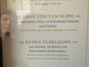 menu  at Secret Garden in Munich