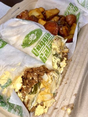 Vegan Bfast burrito  at Veggie Galaxy in Cambridge