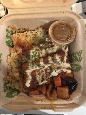 Chanukah blue plate special  at Veggie Galaxy in Cambridge