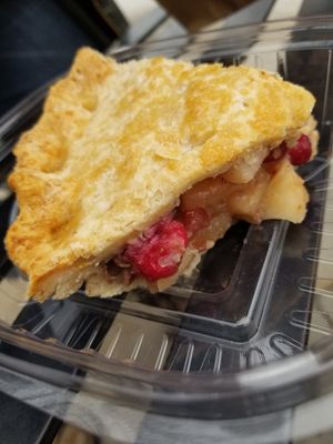 Vegan apple cranberry pie at Veggie Galaxy in Cambridge