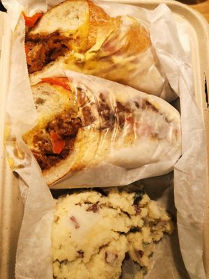 Vegan Philly cheesesteak at Veggie Galaxy in Cambridge