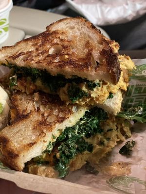 Chickpea “Tuna” melt at Veggie Galaxy in Cambridge