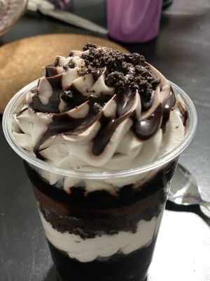 Chocolate parfait at Veggie Galaxy in Cambridge