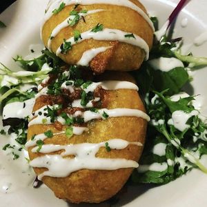Deep fried goodness at Veggie Galaxy in Cambridge