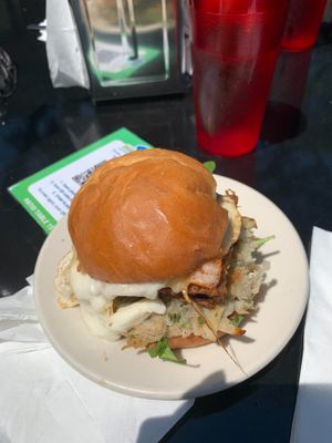 One of their breakfast sandwiches! Excellent with a strong flavor. at Veggie Galaxy in Cambridge