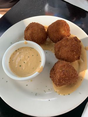 Fried Mac and cheese balls at Veggie Galaxy in Cambridge