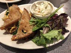 Yes to fresh greens on the side! at Veggie Galaxy in Cambridge