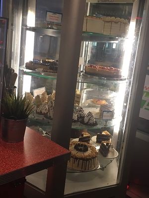 Rotating Dessert Display  at Veggie Galaxy in Cambridge