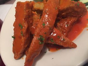 Buffalo tenders at Veggie Galaxy in Cambridge