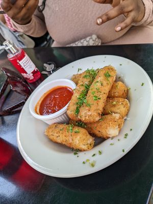 Mozzarella sticks at Veggie Galaxy in Cambridge