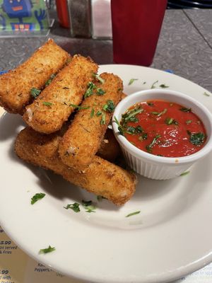 Vegan Mozzarella Sticks  at Veggie Galaxy in Cambridge
