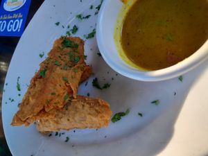 Chicken fingers with agave mustard at Veggie Galaxy in Cambridge