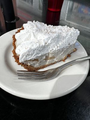 Banana cream pie  at Veggie Galaxy in Cambridge