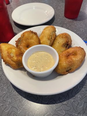 Fried pickles   at Veggie Galaxy in Cambridge