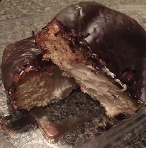 Boston cream donut  at Veggie Galaxy in Cambridge