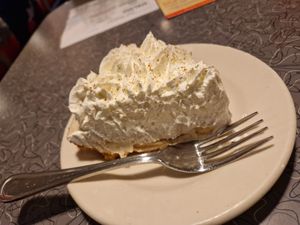 Banana cream pie at Veggie Galaxy in Cambridge