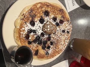 blueberry pancakes   at Veggie Galaxy in Cambridge