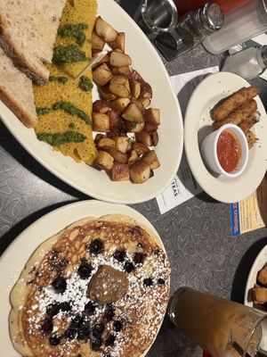 vegan omelette- not my fav get pancakes instead   at Veggie Galaxy in Cambridge