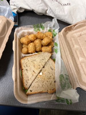 BLT with tots  at Veggie Galaxy in Cambridge