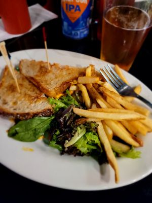 Grilled cheese with fries at Veggie Galaxy in Cambridge