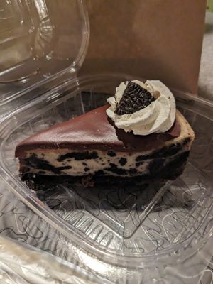 Oreo cheesecake (all desserts are vegan!) at Veggie Galaxy in Cambridge