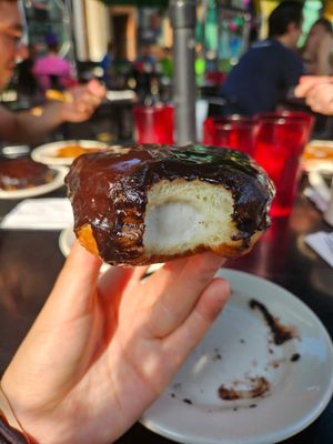 Boston cream donut at Veggie Galaxy in Cambridge