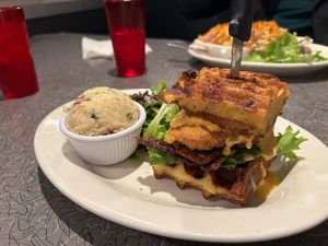 Stacked Mac at Veggie Galaxy in Cambridge