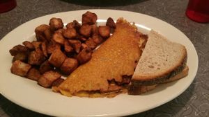 Vegan omelet  at Veggie Galaxy in Cambridge