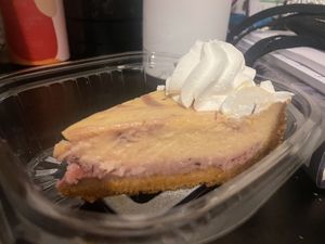 Orange cranberry cheesecake  at Veggie Galaxy in Cambridge