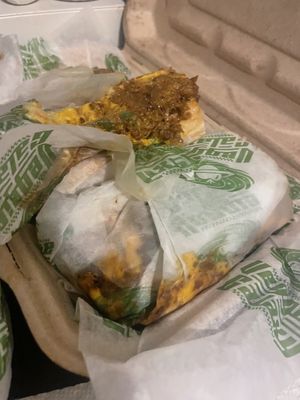 Harlem style chopped cheese hero  at Veggie Galaxy in Cambridge