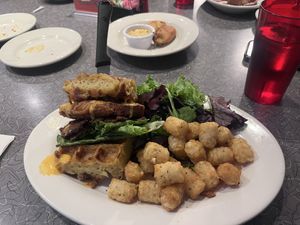 Mac and stack  at Veggie Galaxy in Cambridge