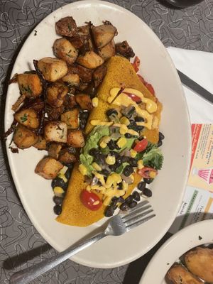AMAZING Southwestern vegan omelette   at Veggie Galaxy in Cambridge