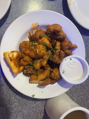 Cauliflower wings  at Veggie Galaxy in Cambridge