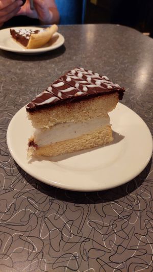 Boston cream pie at Veggie Galaxy in Cambridge